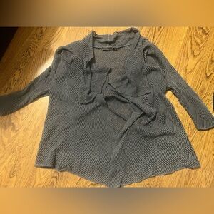 Peruvian connection knit sheer airy fishnet cover up Pima cotton medium cardigan
